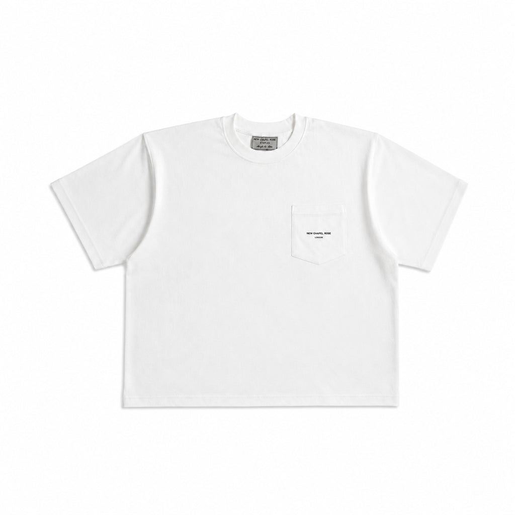 THE 'STAPLE' POCKET TEE WHITE