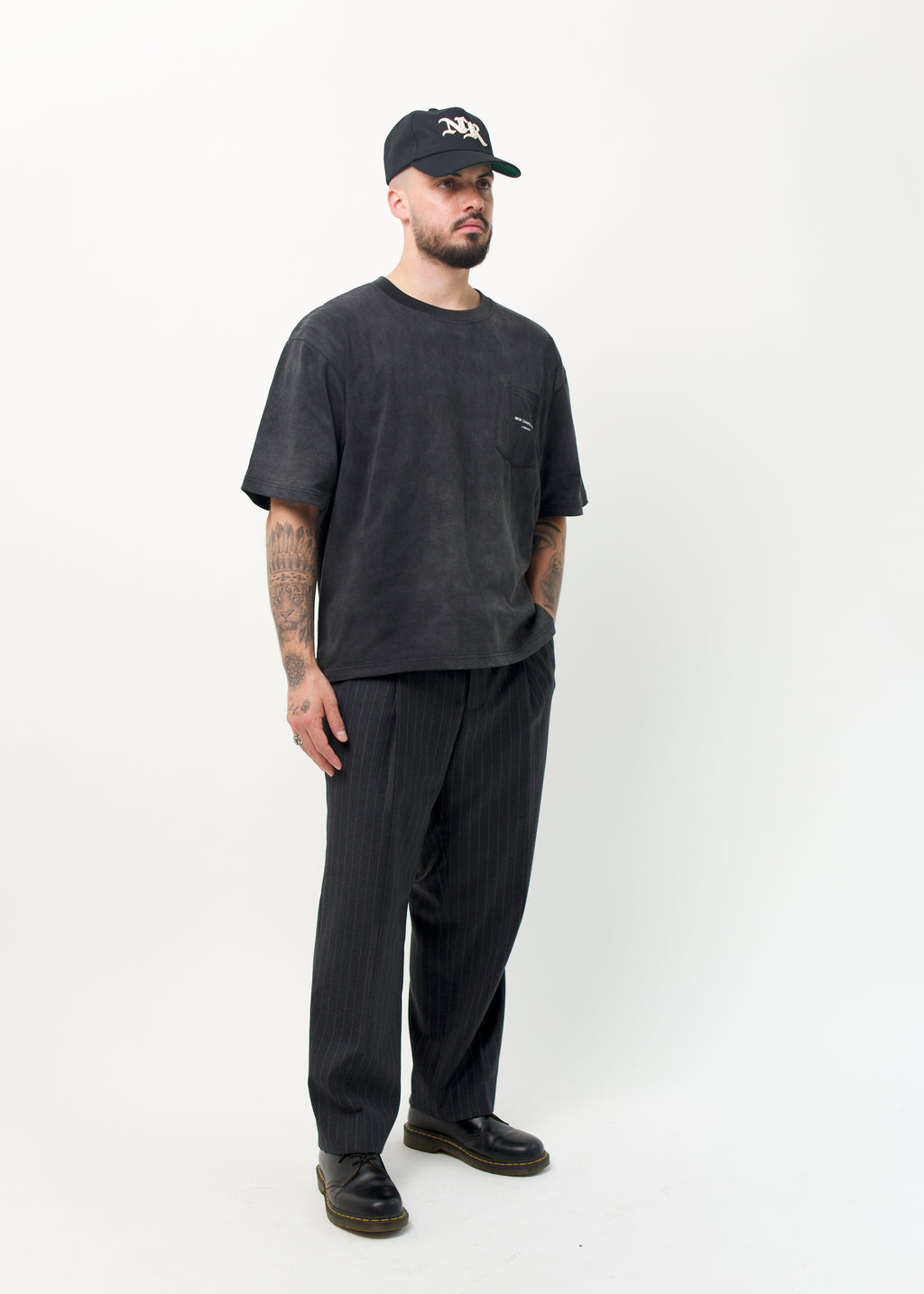 THE 'STAPLE' POCKET TEE BLACK