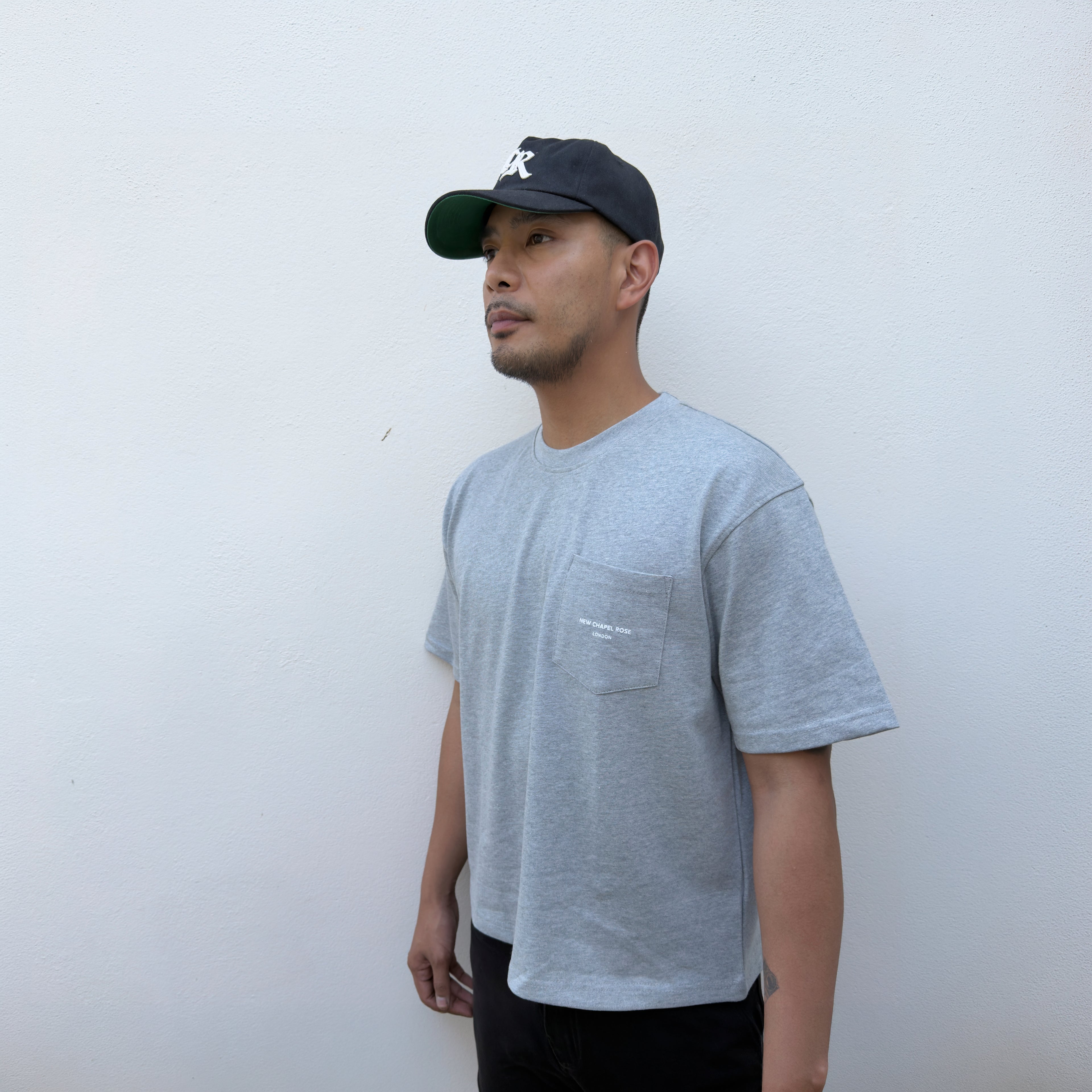 THE 'STAPLE' POCKET TEE GREY
